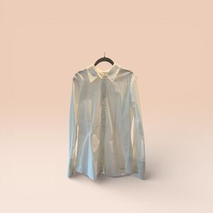 AND OTHER STORIES White Button Down Long Sleeve Classic Fit Shirt Womens Size 8